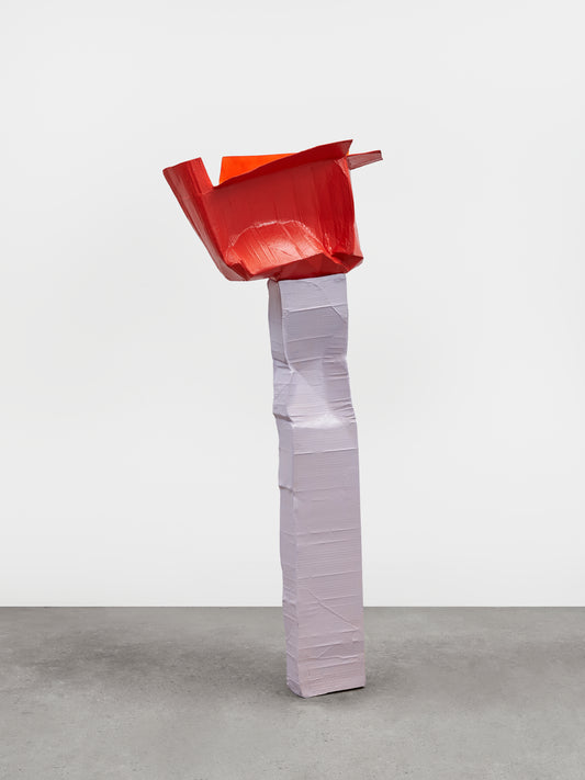 Girl with bright red hair carrying something down Bushwick Avenue